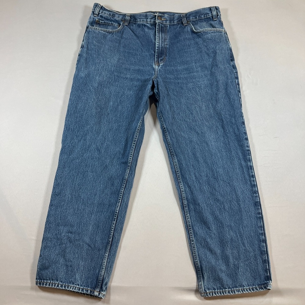 Kirkland Signature Jeans Men 44x32 Blue Denim High Rise Medium Wash Straight Leg